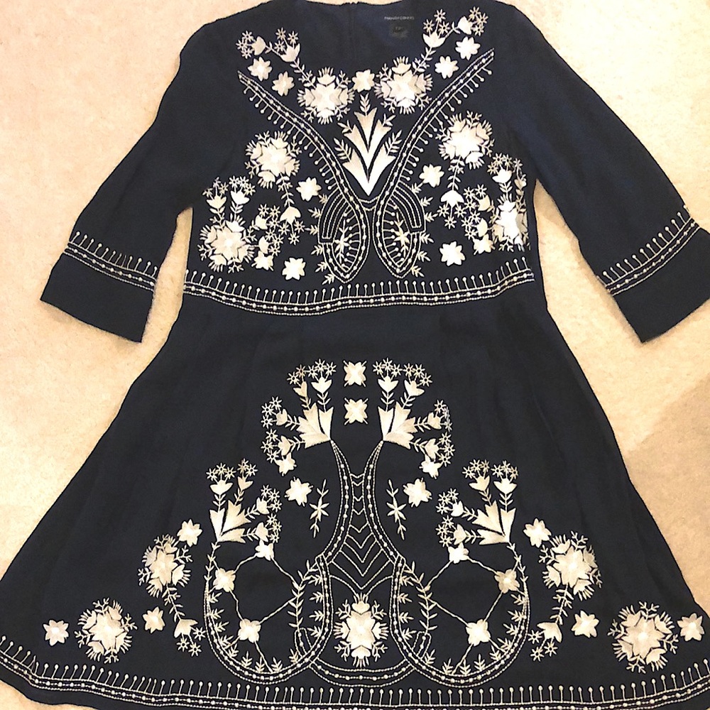 Beautiful Navy White Party Dress
